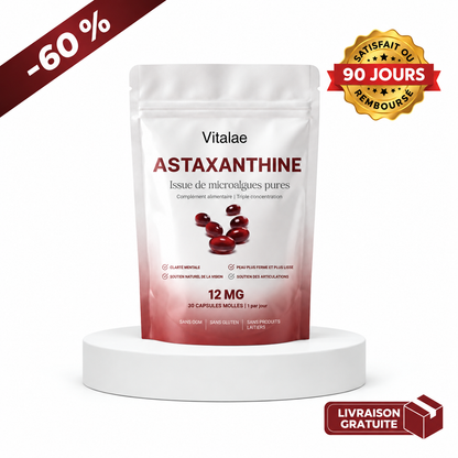 Vitalae Astaxanthine 12mg Softgels - Aide naturellement à lutter contre le stress oxydatif